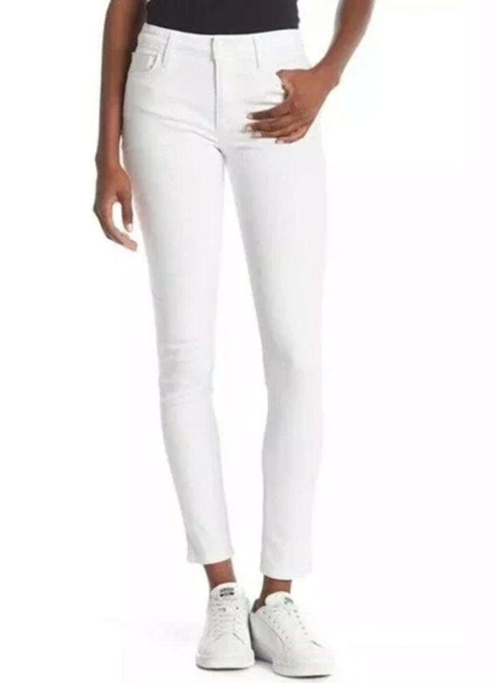 Joe's Jeans Boyfriend Slim Crop White Denim Jeans Women's Size 25 NWT Cropped